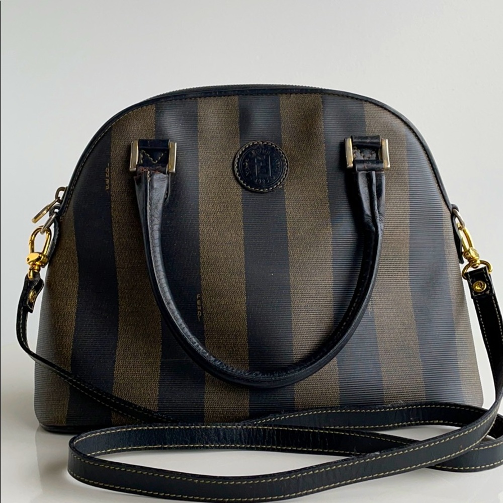 Fendi Dome Satchel Bold Stripe